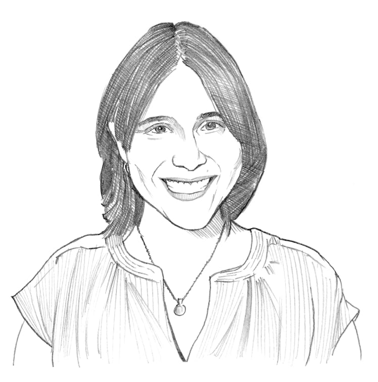 The author of the book appears in a pencil sketch, smiling at the viewer. 