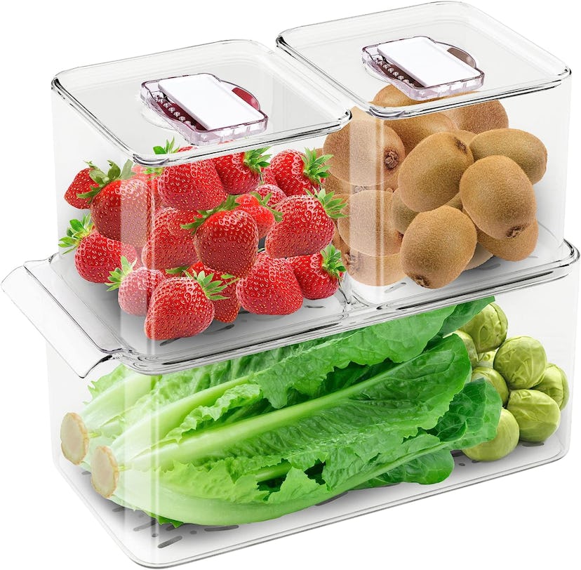 WAVELUX Produce Saver Containers (3 Pieces)