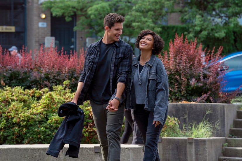 Robbie Amell (Nathan), Andy Allo (Nora) in 'Upload' Season 3, via Prime Video's press site