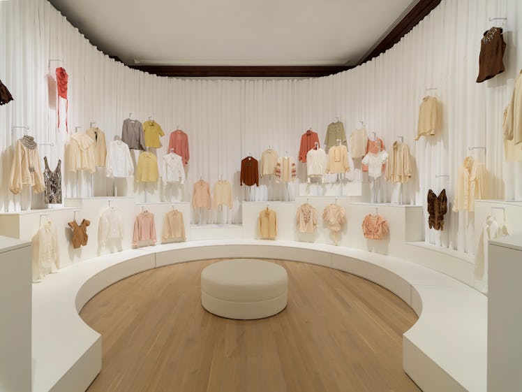 Installation view of Mood of the moment: Gaby Aghion and the house of Chloé at the Jewish Museum, NY...
