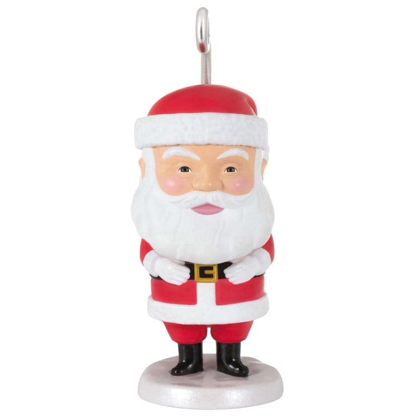 Mini Wiggly Santa Ornament, 1.29"