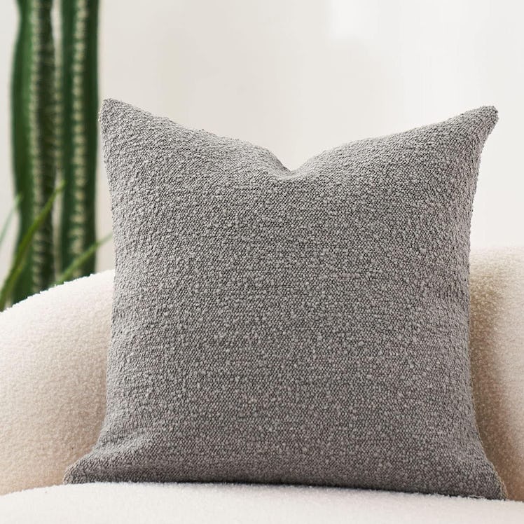 DOMVITUS Bouclé Throw Pillow Cover