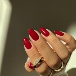 DND's Boston University red gel nail polish emerged as a TikTok trend in fall 2023.