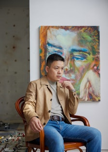 Artist Jiang Cheng in his studio in Shanghai