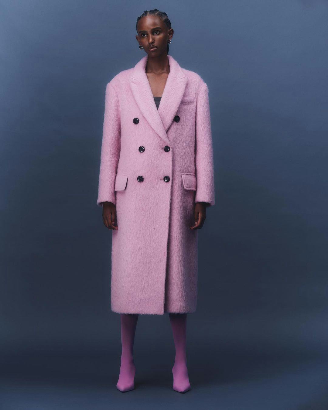 Pink fall clearance coat