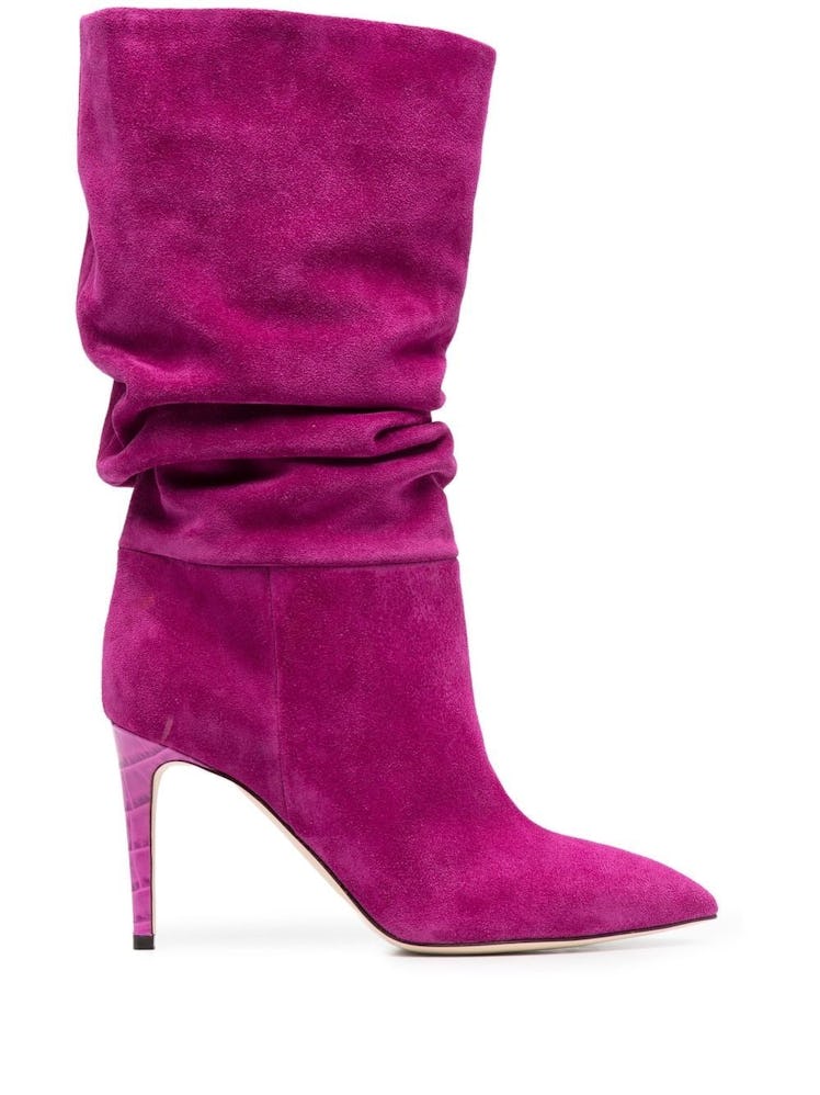 Paris Texas 85mm slouchy suede boots