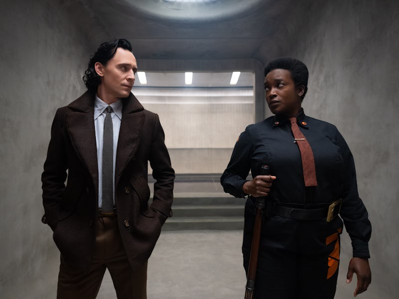 Tom Hiddleston and Wunmi Mosaku in Loki