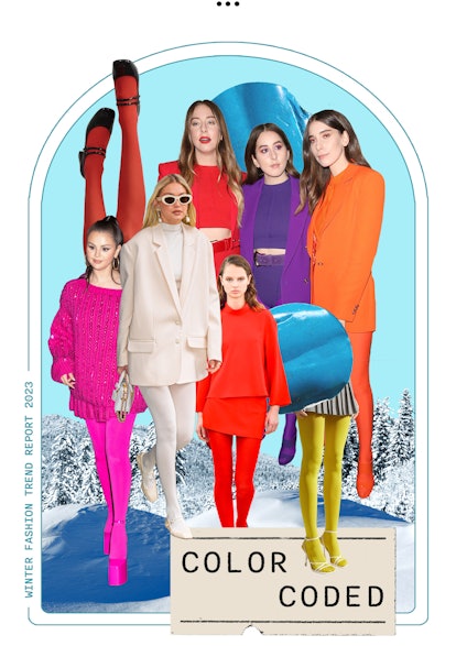colored tights fashion trend winter 2024