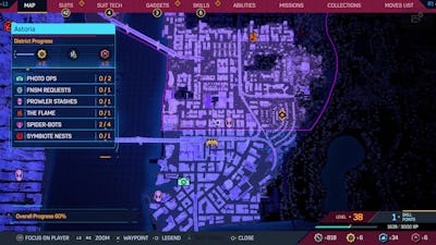 screenshot of the map in Marvel's Spider-Man 2