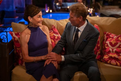 Kathy (with Gerry). went home on the Oct. 19 episode of 'The Golden Bachelor' via ABC's press site