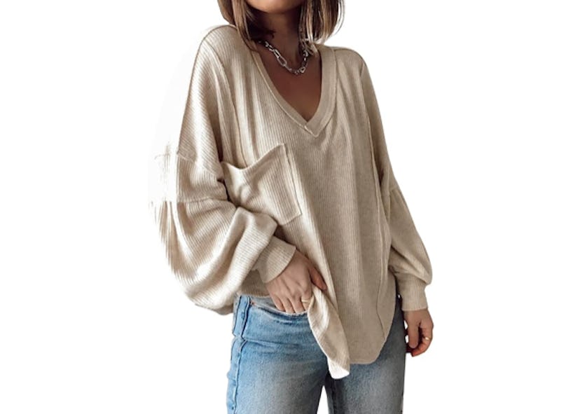 BTFBM  V Neck Knitted Pullover