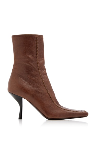 The Row Romy Leather Ankle Boots
