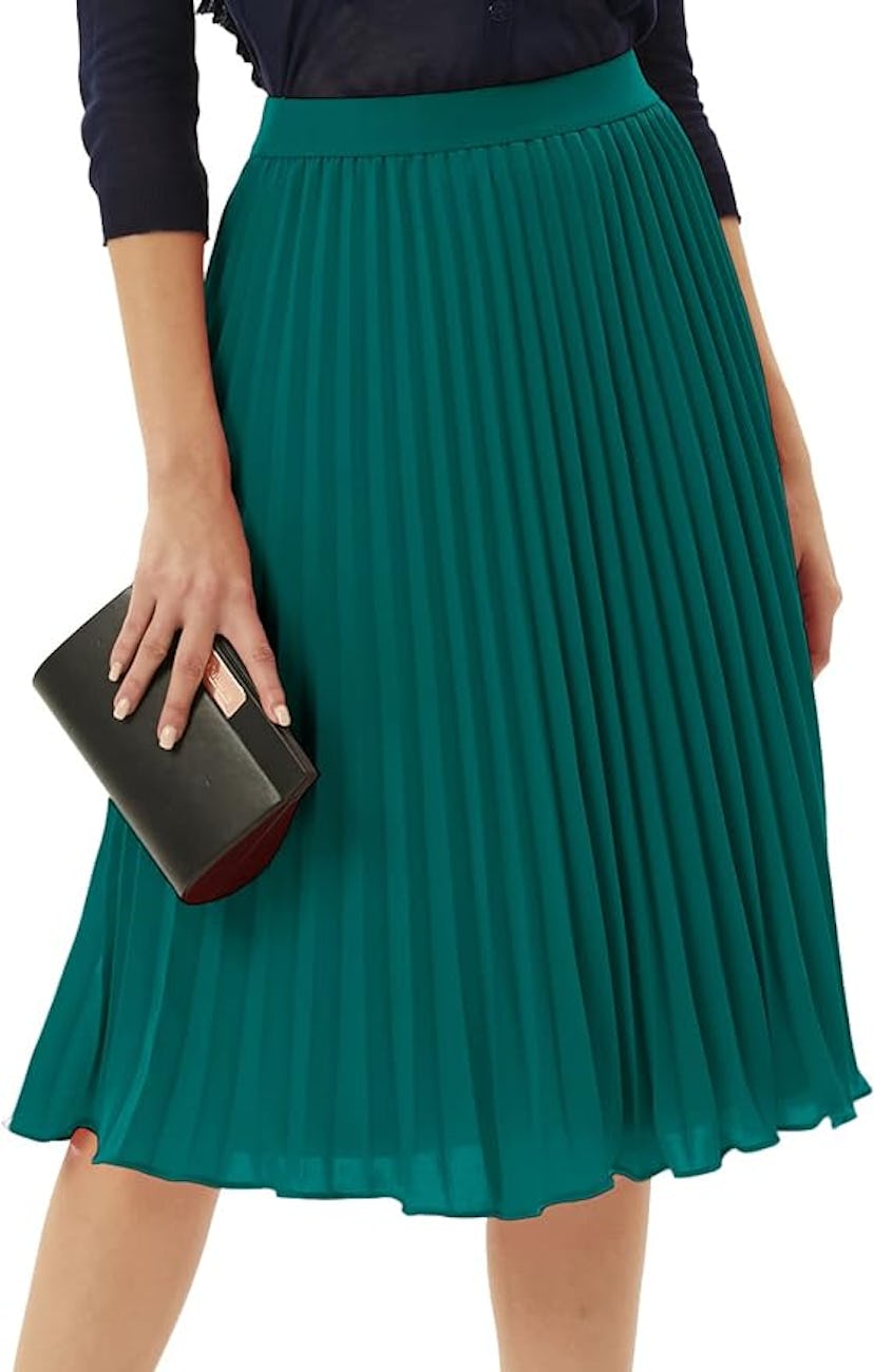 GRACE KARIN Pleated Chiffon Skirt