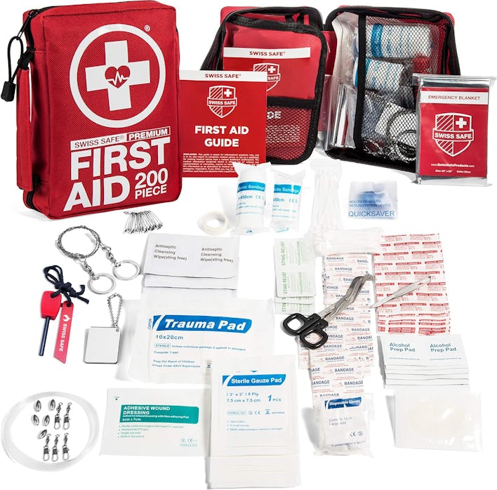 Swiss Safe Professional First Aid Kit (200-Pack)
