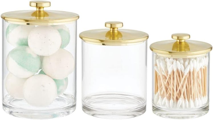 mDesign Plastic Apothecary Jar - Set of 3