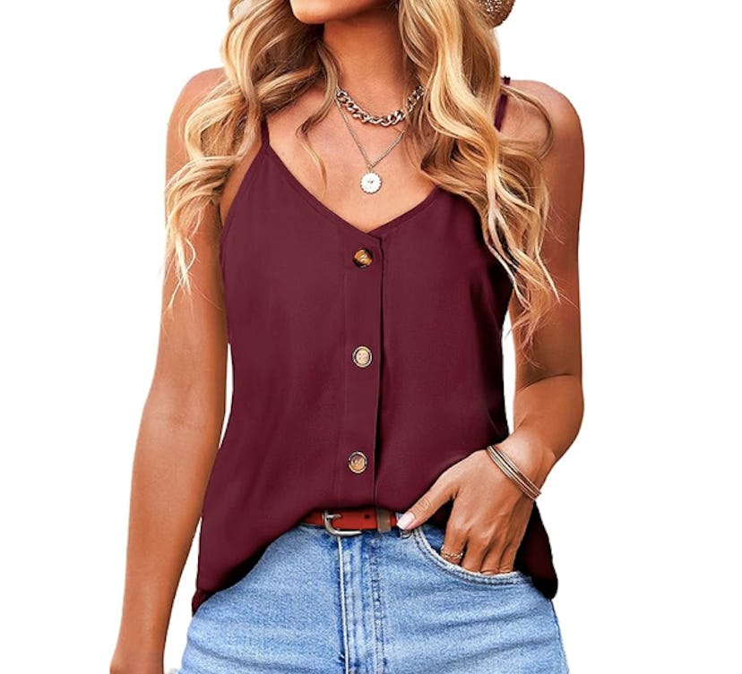 BLENCOT Button Down Tank Top