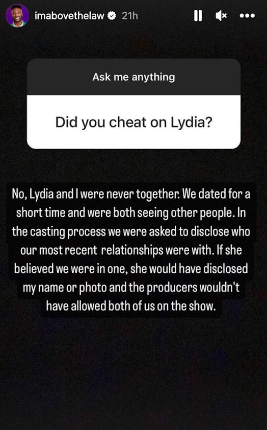 Uche from 'Love Is Blind' made claims about Aaliyah and Lydia on Instagram.