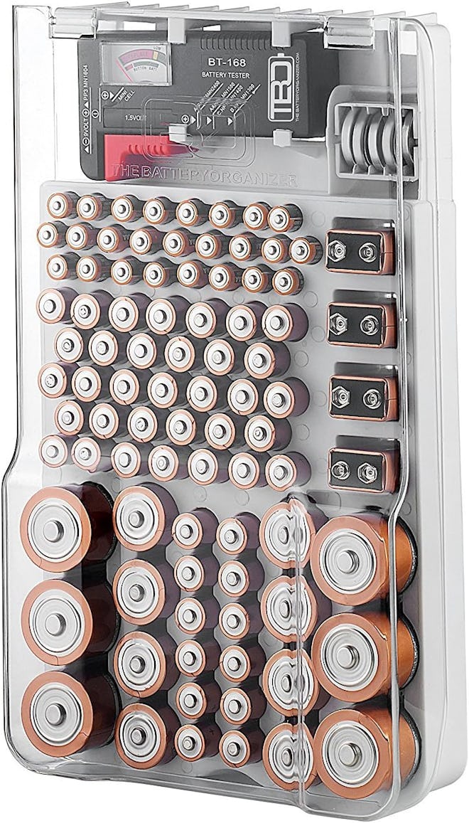 THE BATTERY ORGANISER Battery Storage Tester With Cover