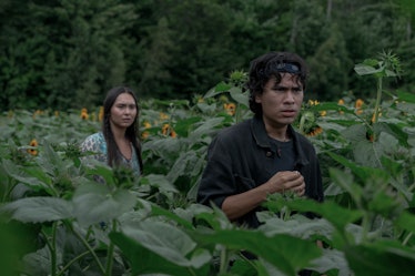 Isabella Star LaBlanc as Donna and Forrest Goodluck as Manny in 'Pet Sematary: Bloodlines'