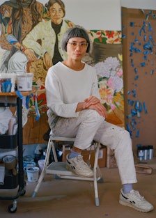 Jiab in her studio