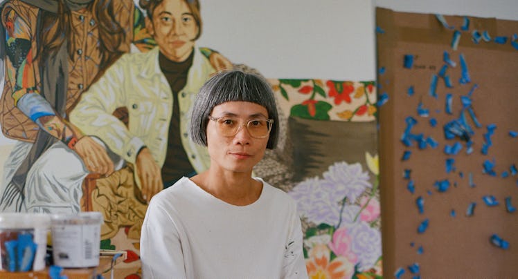 Jiab in her studio