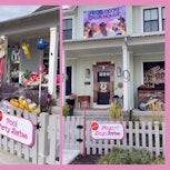 Daybreak neighborhood in South Jordan, Utah, has transformed into the pink paradise of Barbieland th...