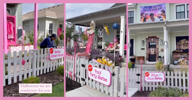 Daybreak neighborhood in South Jordan, Utah, has transformed into the pink paradise of Barbieland th...