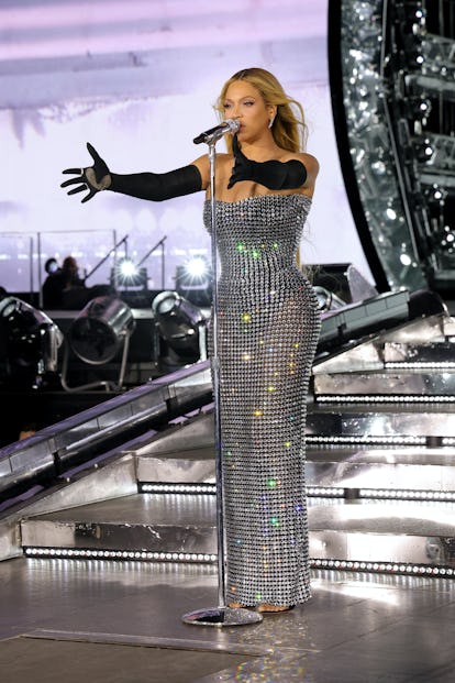 Beyonce silver top jumpsuit