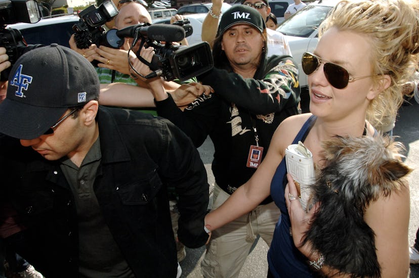 Britney Spears being followed by paparazzi in Hollywood in 2007.