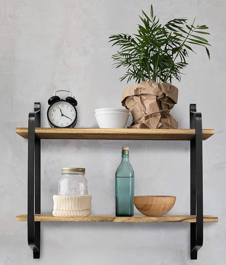 Greenco Rustic Wall Shelf