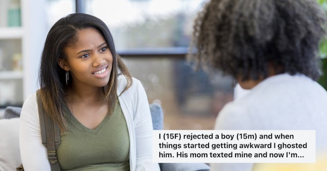 A teen wants to know if her mom should pressure her into not ghosting a boy.