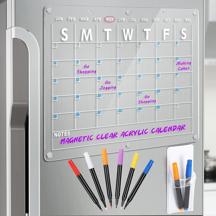 Suneerplay Acrylic Magnetic Dry Erase Board Calendar