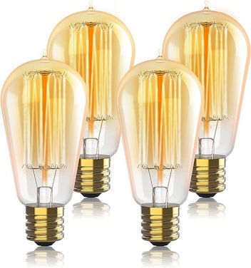 HUDSON BULB CO. Vintage Incandescent Edison Light Bulbs (4-Pack)