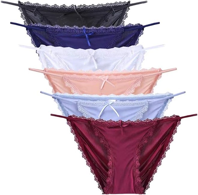 Nightaste Silky String Bikini Panties (6-Pack)