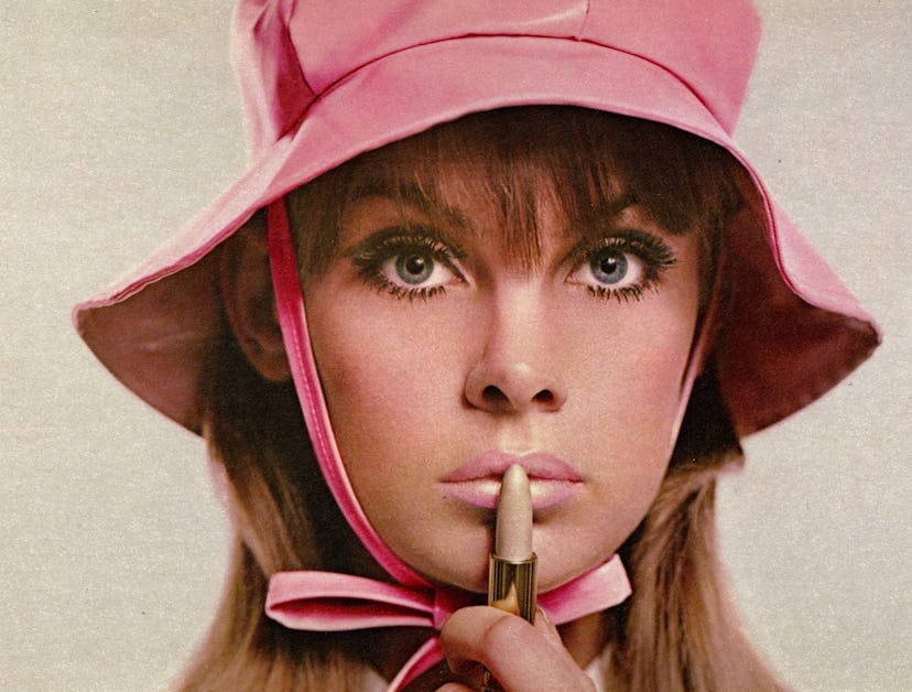 Jean Shrimpton pictured in a Yardley Cosmetics Ad from 1965.