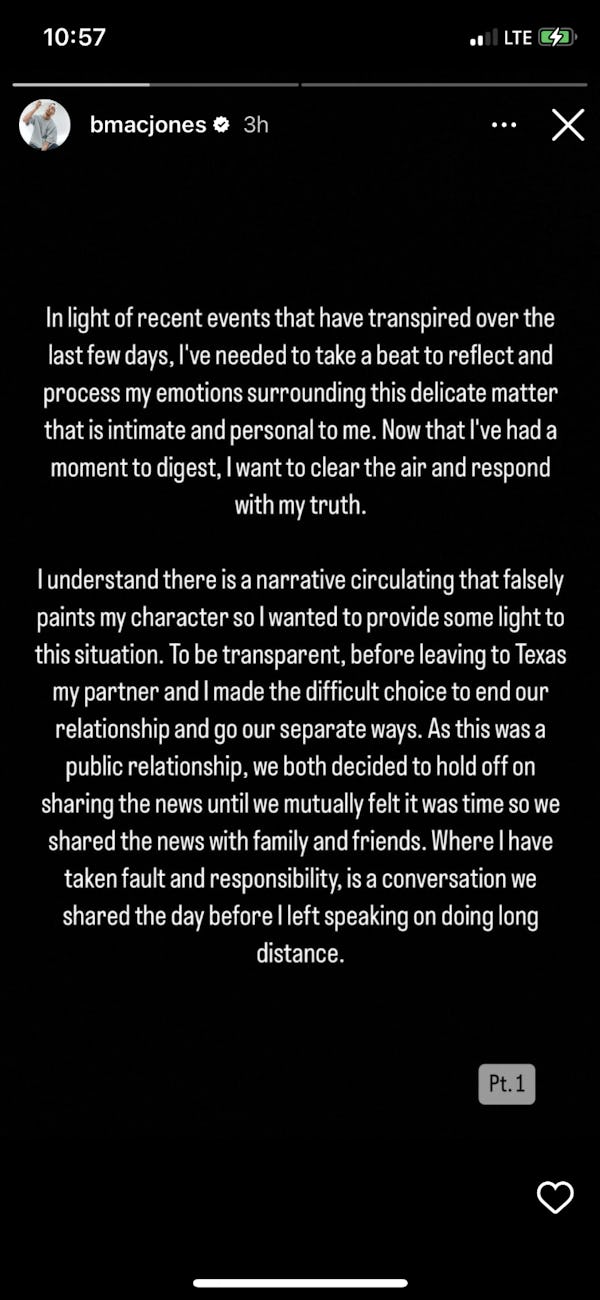 ‘Bachelor in Paradise’ vet Brandon Jones addresses his split from Serene Russell in two Oct. 21 Inst…