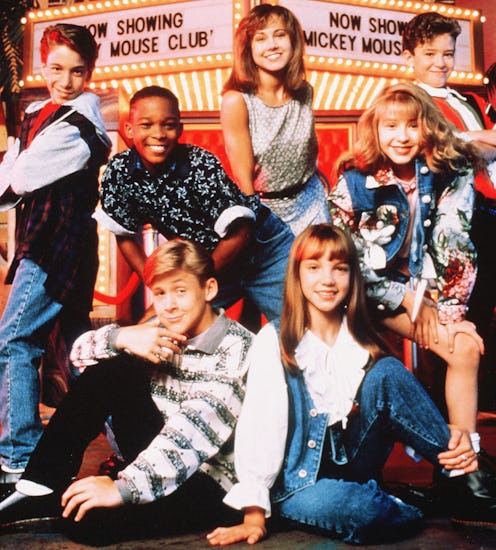 'The Mickey Mouse Club' cast Justin Timberlake, Britney Spears, Christina Aguilera, and Ryan Gosling...
