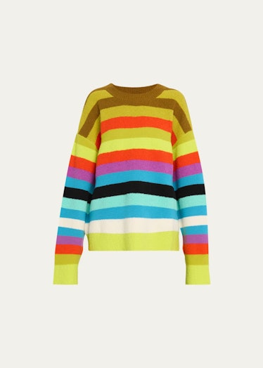 Oversize Striped Wool-Blend Sweater Striped Sweater