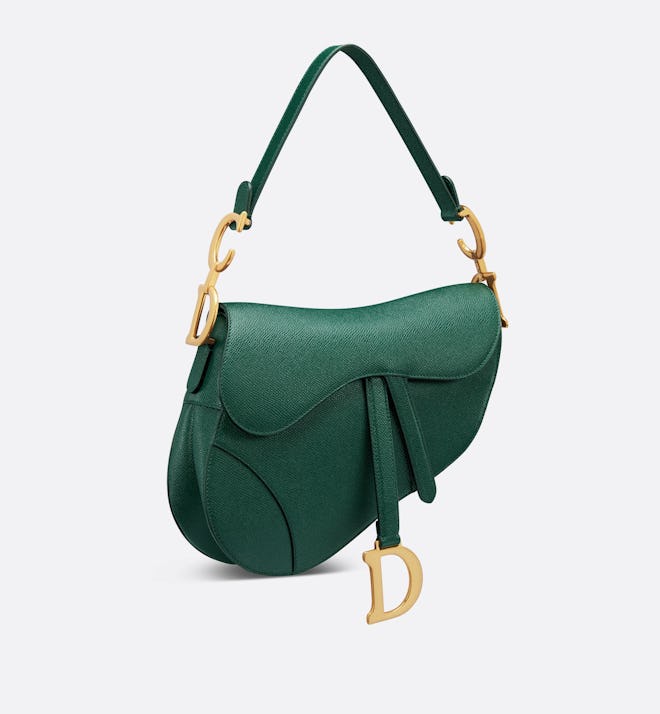 Saddle Bag in Pine Green Grained Calfskin