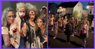A group of moms in Connecticult transforms into zombies each Halloween for a good cause.