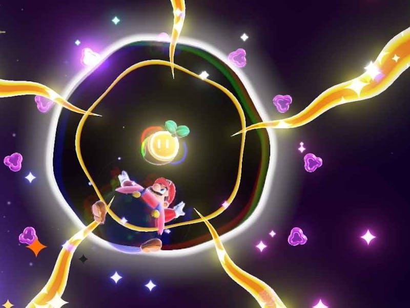 Mario grabbing a Wonder Seed, Super Mario Bros. Wonder