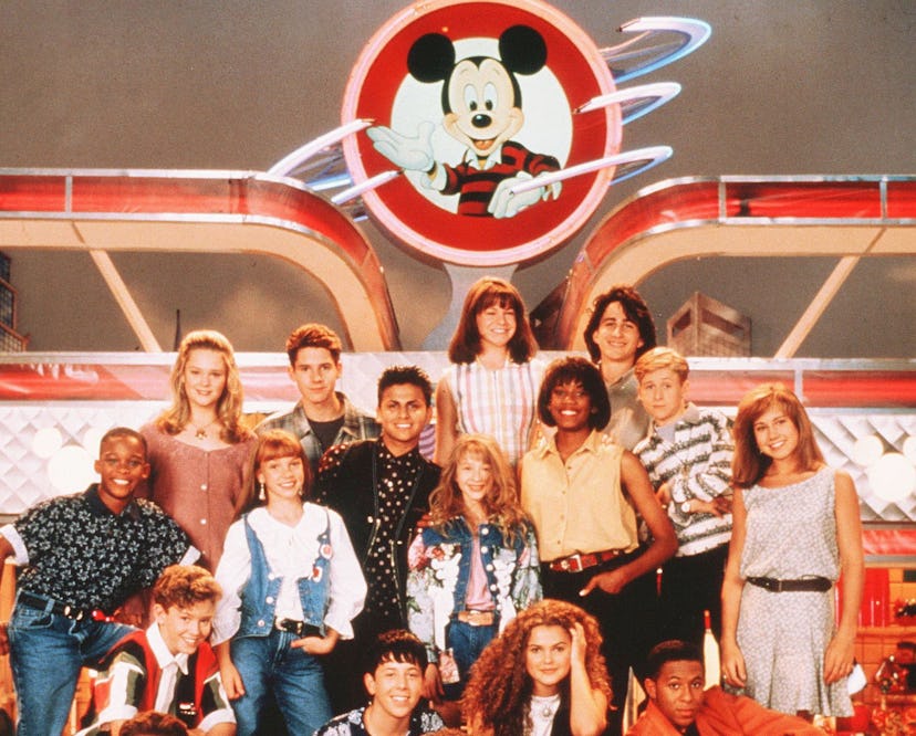 'The Mickey Mouse Club' cast Justin Timberlake, Britney Spears, Christina Aguilera, and Ryan Gosling...
