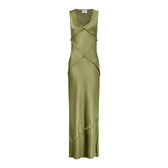 Talor Silk Dress in Leaf