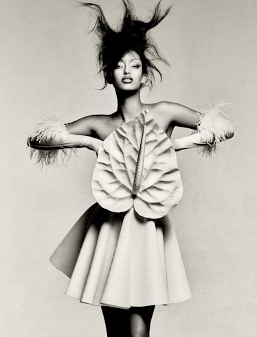 Model Mona Tougaard in Loewe flower dress