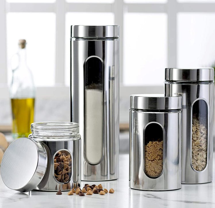 Le'raze Stainless Steel Canister Set (4-Pieces)