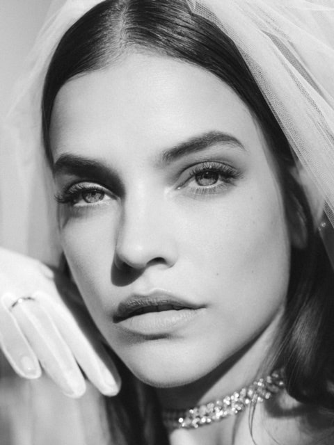 Barbara Palvin's Classic Wedding Look Included Three Hair Accessories and  One Style Change