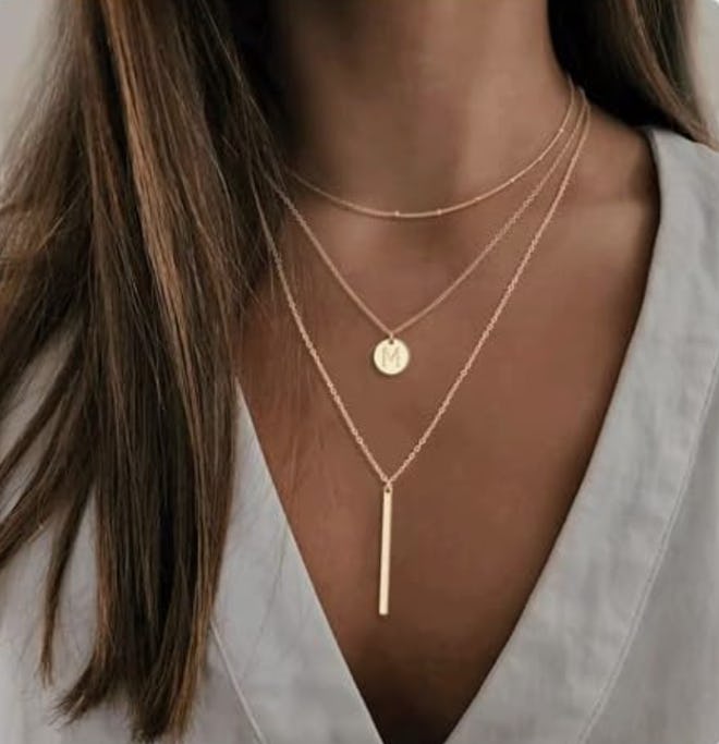 Vjoypro Gold Initial Layered Necklaces