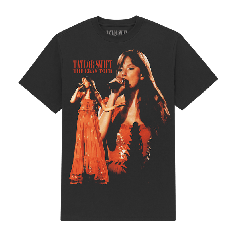 Taylor Swift The Eras Tour Photo Black T-Shirt