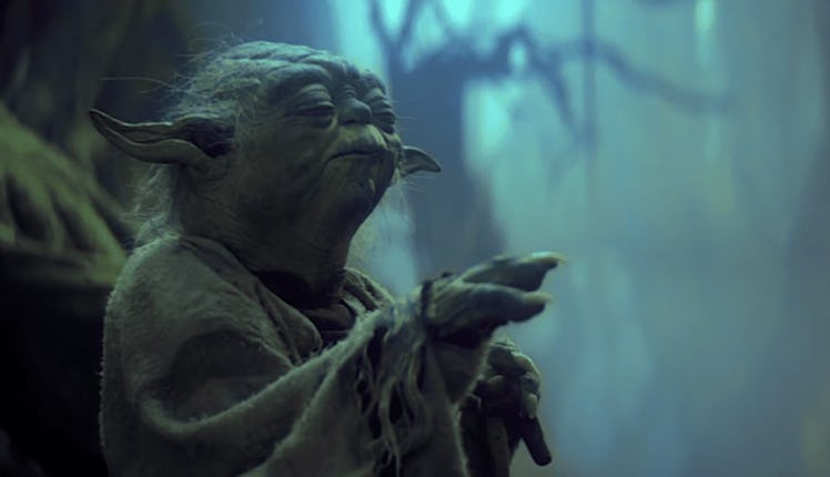 Yoda using the Force in 'The Empire Strikes Back.'