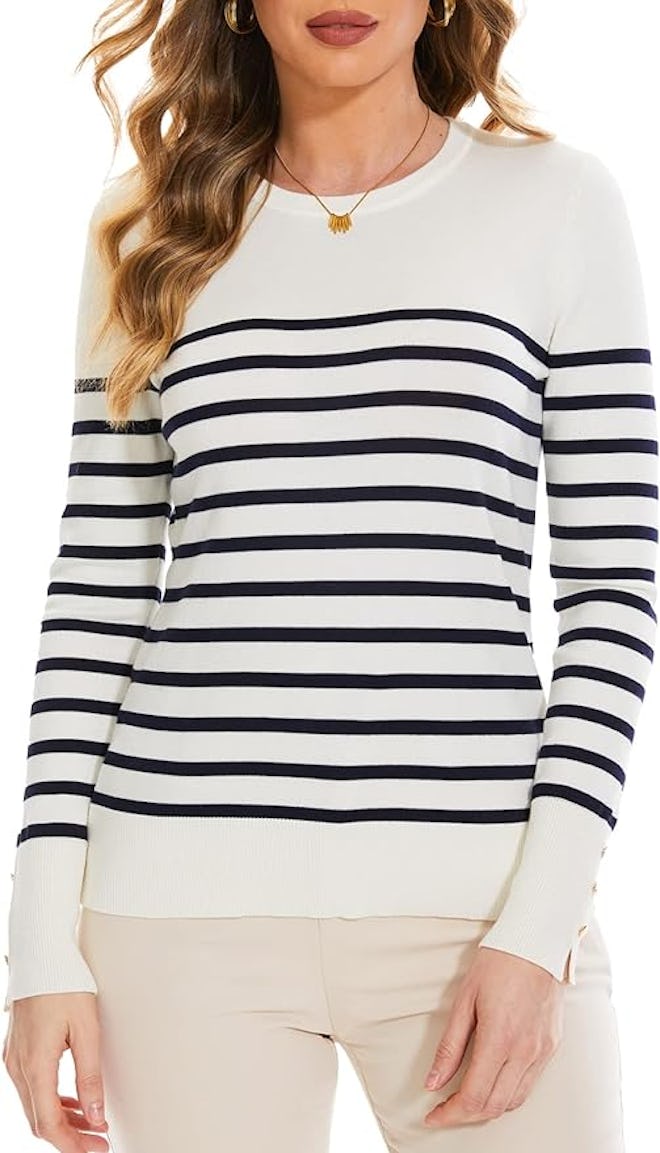 A Row Striped Sweater